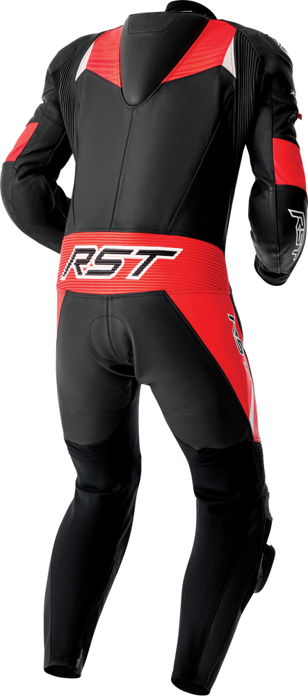 RST TRACTECH EVO D3O SUIT BLK/FLO RED LEATHER