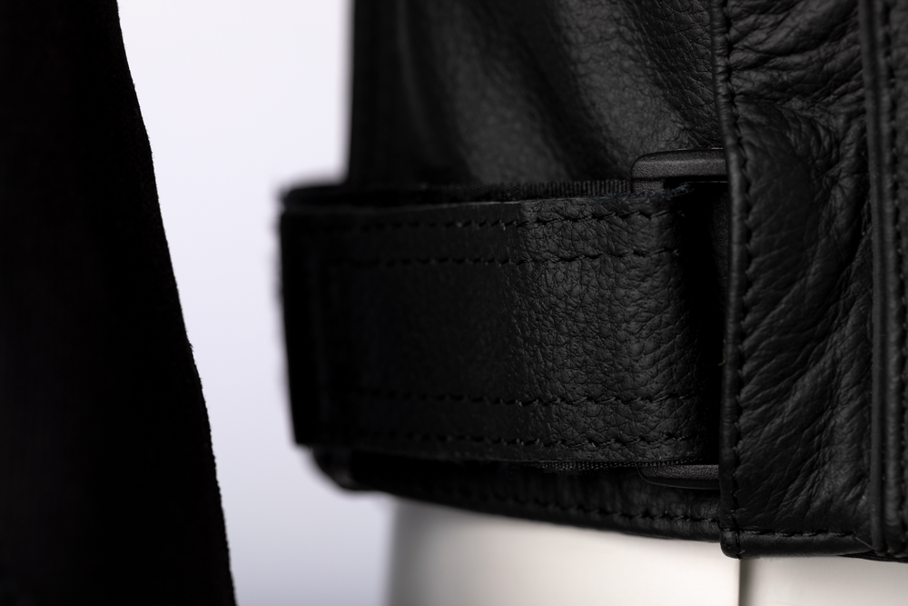 RST S1 CE JACKET BLACK/BLACK/WHITE LEATHER