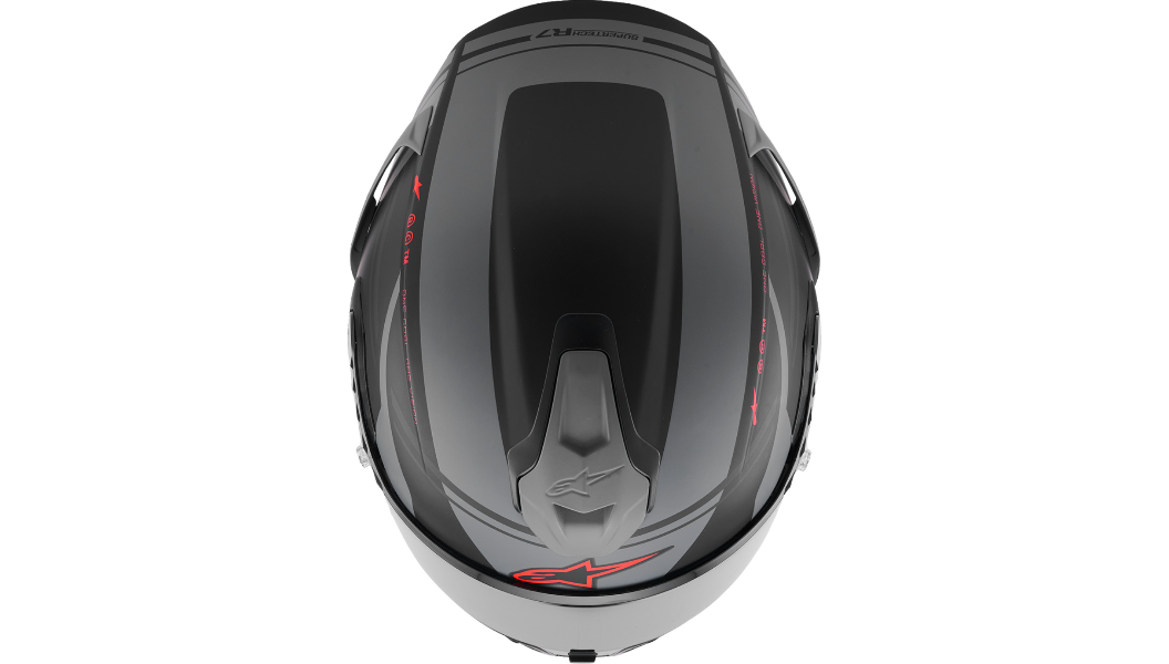 ALPINESTARS Supertech R7 Helmet - 22.06 - Solid - Matte Black/Gray/Red