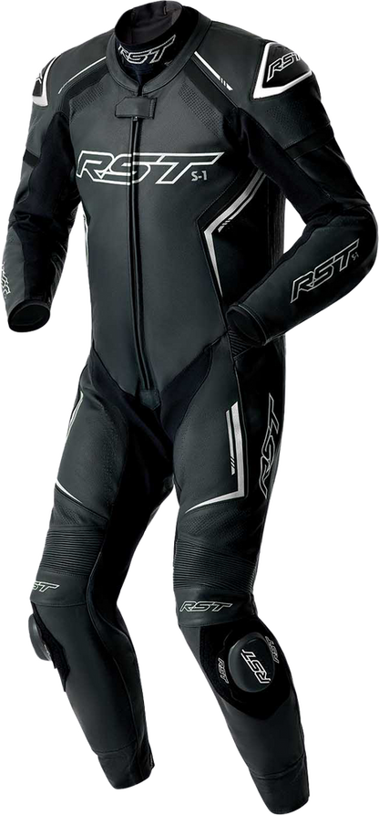 RST S1 D3O SUIT BLK/WHI LEATHER ONE PIECE SUIT