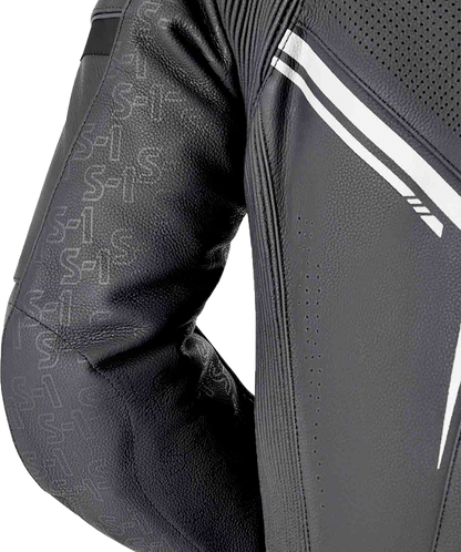 RST S1 D3O SUIT BLK/WHI LEATHER ONE PIECE SUIT
