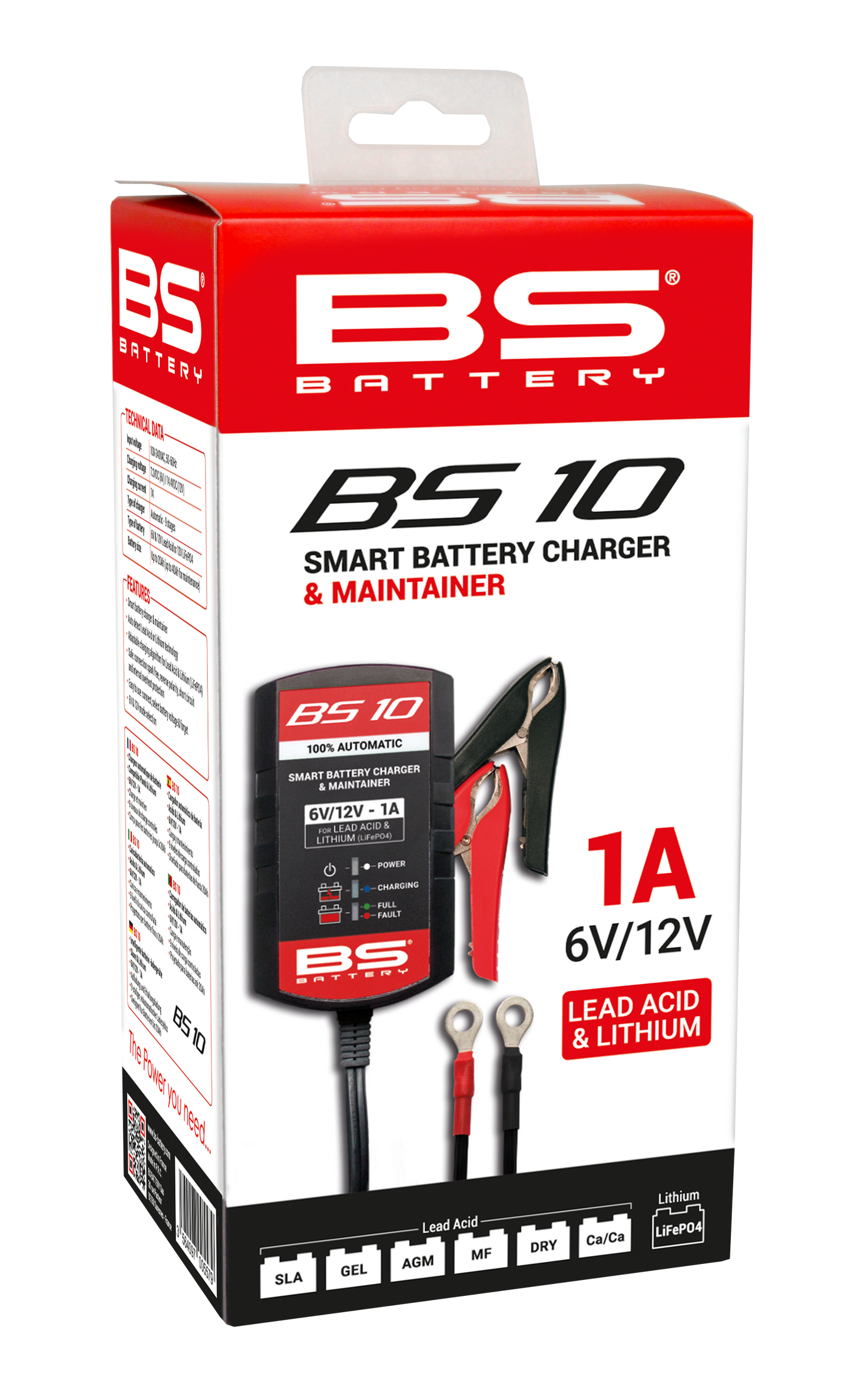 BS BATTERY Charger - BS10 - 6V/12V - 1A