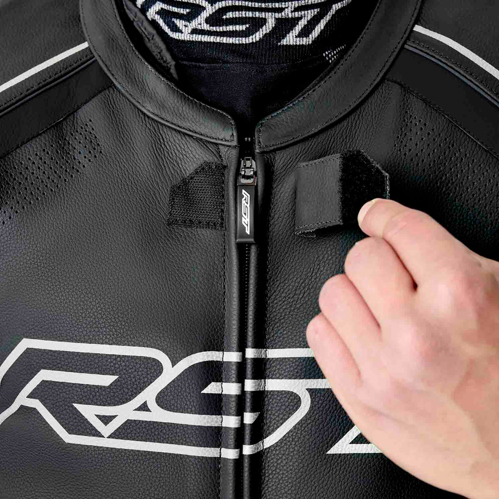 RST S1 D3O SUIT BLK/WHI LEATHER ONE PIECE SUIT