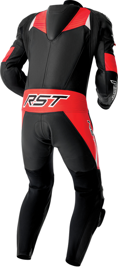 RST TRACTECH EVO D3O SUIT BLK/FLO RED LEATHER