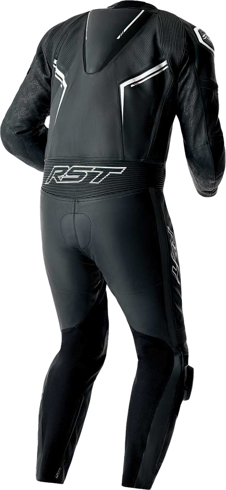 RST S1 D3O SUIT BLK/WHI LEATHER ONE PIECE SUIT