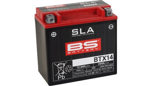 BS BATTERY SLA Factory-Activated AGM  Battery - BTX14 (YTX)