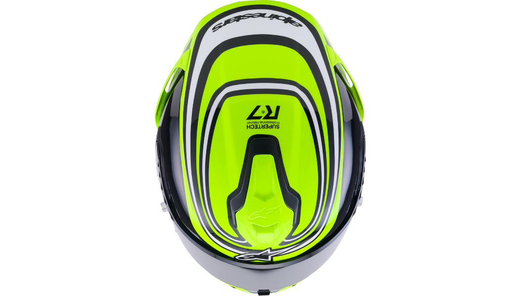 ALPINESTARS Supertech R7 Helmet - 22.06 - Zeal - Gloss Yellow Fluo/Black/White