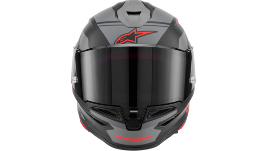 ALPINESTARS Supertech R7 Helmet - 22.06 - Solid - Matte Black/Gray/Red