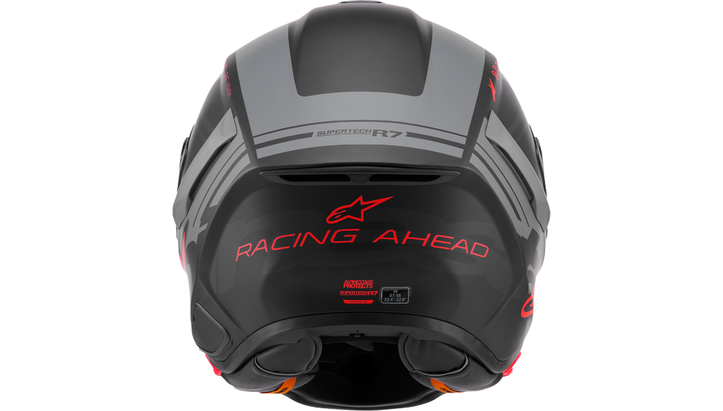 ALPINESTARS Supertech R7 Helmet - 22.06 - Solid - Matte Black/Gray/Red