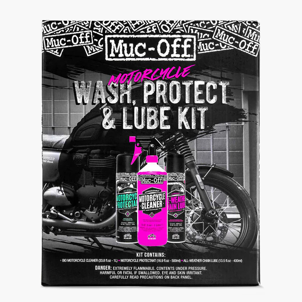 Muc-Off Motorcycle Wash, Protect & Lube Kit